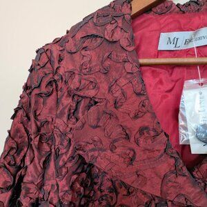 NWT Melanie Lyne Ribbon Embroidered Blazer Jacket Size 12